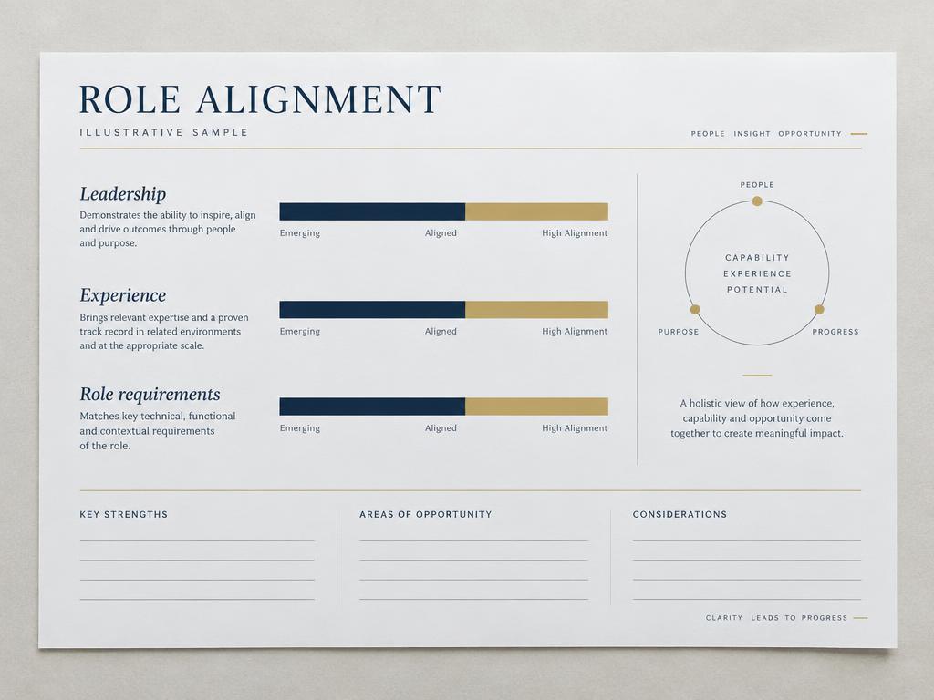 Role alignment, measured — illustrative sample